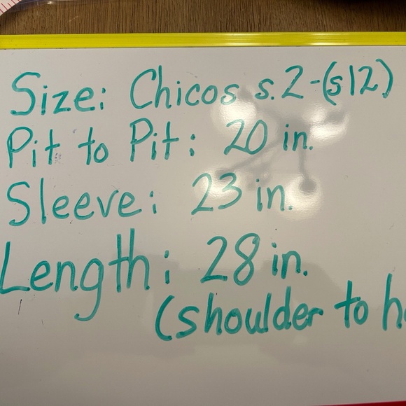 Chico’s no-iron button down tunic, size 2, magenta - Picture 6 of 6